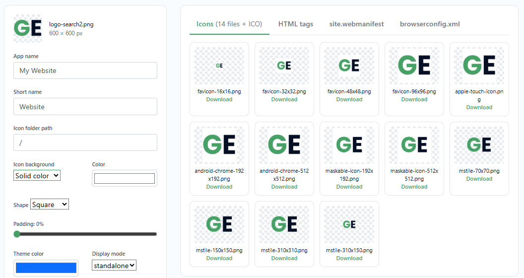 Free Favicon Generator | GlassEver