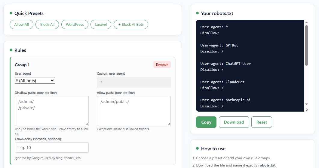 Free Robots.txt Generator | GlassEver